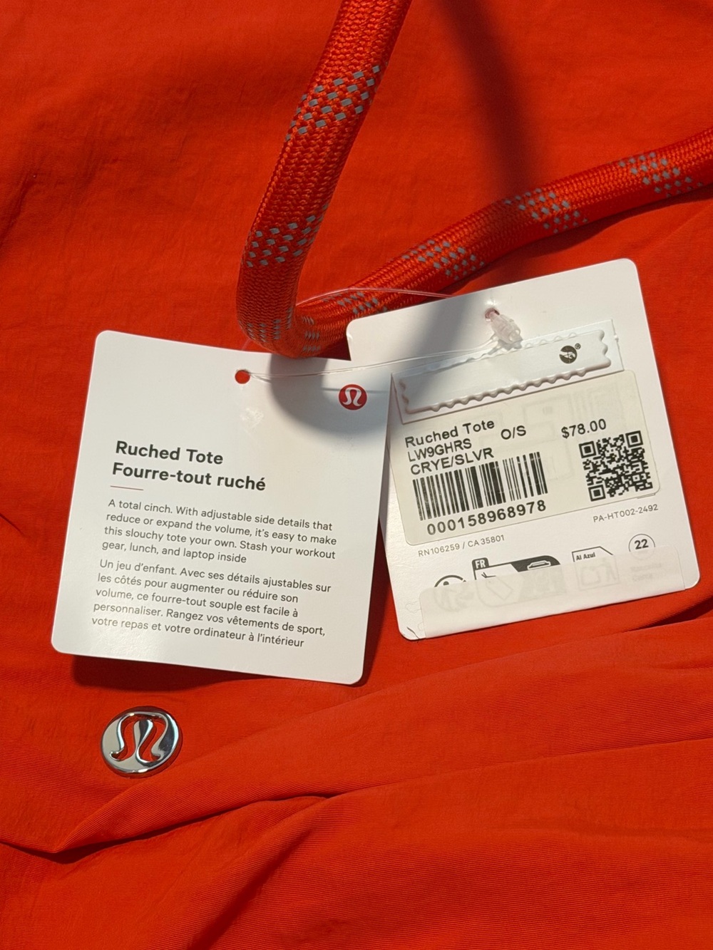 Lululemon Ruched Tote | OS | NWT - Picture 4 of 4